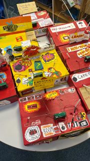 Year 6 have been using their computing skills to create their own buzz wire games. Year 5 loved evaluating them.