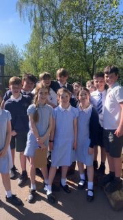 Year 6 have been enjoying taking part in a grammar relay. It was a tie for first place. They have really worked hard on accuracy.