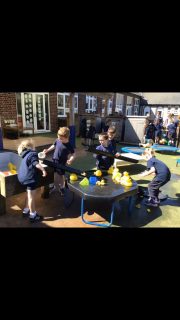 Reception love being outside.